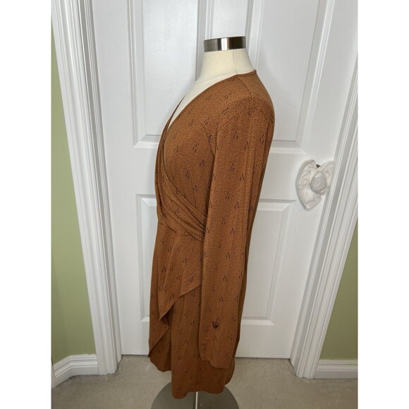 Kuhl Dress Faux Wrap Modal Organic Cotton Blend  Long Sleeve Dot Print Size L - Picture 6 of 12